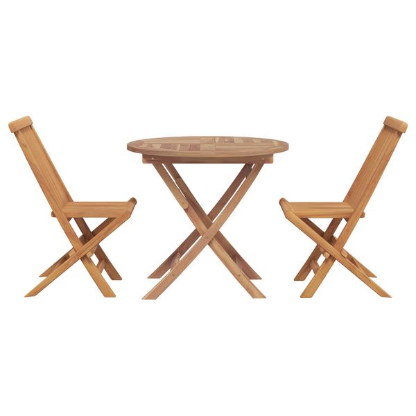 vidaXL Záhradný jedálenský set 3 pcs Hnedá Pevné akáciové drevo