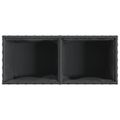 vidaXL Záhradný kvetináč s 2 nádobami čierny 72x30x32 cm polyratan