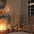 vidaXL LED vianočný stromček s ozdobami 100 LED teplá biela 150 cm