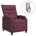 vidaXL Masážne relaxačné kreslo Fialová Látka