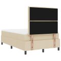 vidaXL Posteľ s pružinovým rámom s matracmi Krémová 120 x 190 cm látka