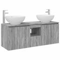 vidaXL Set kabinetov do kúpeľne 3 ks Sivý Sonoma 49,5 x 44,5 x 65 cm