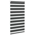 vidaXL Zebra roleta čierna 90x150 cm šírka látky 85,9 cm polyester