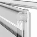 vidaXL Zebra roleta svetlosivá 130x200cm šírka látky 125,9cm polyester