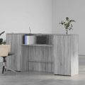 vidaXL Recepčný stôl sivý dub sonoma 200x50x103,5 cm kompozitné drevo