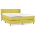 vidaXL Boxspring posteľ s matracom zelená 140x200 cm látka