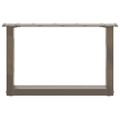 vidaXL Nohy konferenčného stolíka v tvare U, 2 ks, prírodná oceľ, 50 x (30-31) cm, oceľ