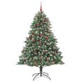 vidaXL Umelý vianočný stromček Zelená 240 cm PVC, plast a oceľ