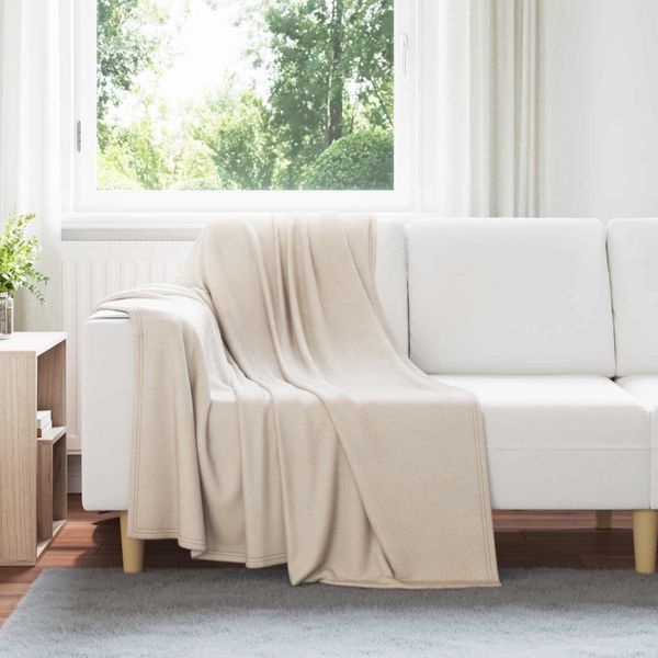 vidaXL Prikrývky na hodenie 6 pcs Béžová 170 x 130 cm Flís