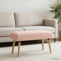 vidaXL lavička Jednofarebný Ružová 80 x 40 x 46 cm Bouclé