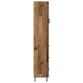 vidaXL Highboard Staré drevo 34,5 x 34 x 180 cm Kompozitné drevo