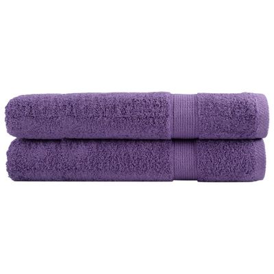 vidaXL Prémiové uteráky SOLUND 2 ks fialové 100x200cm 600 g/m2