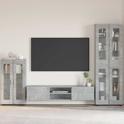 vidaXL Servírovacia skriňa FLORIN 55,5 x 29 x 100 cm Betónová šedá
