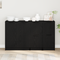 vidaXL Servírovacia skriňa 3 ks Čierny dub 120 x 30 x 70 cm