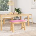 vidaXL Vankúš na lavičku Látka Ružová Hĺbka 35 cm