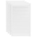 vidaXL Lamelové dvierka na skrinku 4 ks, biele 99,3x59,4 cm, borovica
