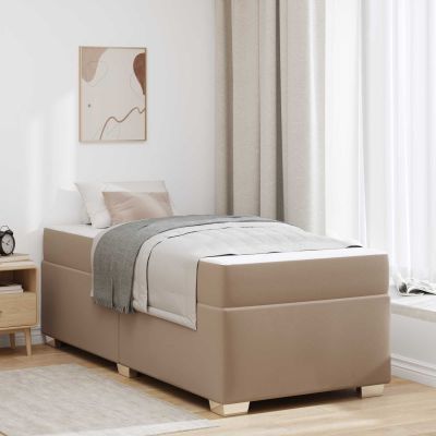vidaXL Rám postele Kapučínová 90 x 200 cm látka