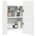 vidaXL LED kúpeľňová zrkadlová skrinka lesklá biela 40x12x45 cm akryl