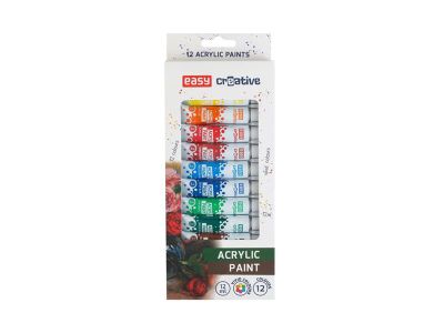 Farby akrylové EASY Creative 12ks 12ml
