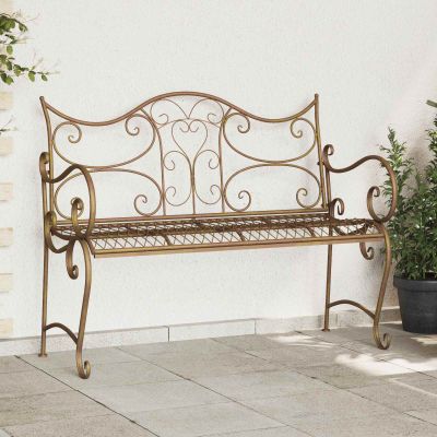 vidaXL Záhradná lavička 2-Počet miest 114 x 56,5 x 90 cm Oceľ