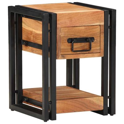 vidaXL Nočný stolík 2 pcs Hnedá 30 x 30 x 40 cm Pevné akáciové drevo