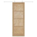 vidaXL Posuvné dvere Prírodná a biela 83 x 232 cm Borovicový masív