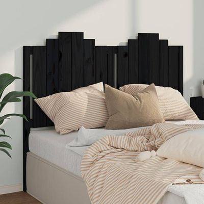vidaXL Čelo postele čierne 146x4x110 cm masívna borovica