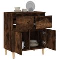 vidaXL Komoda dymový dub 60x35x70 cm spracované drevo