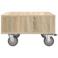 vidaXL Bočný stolík s kolieskami Sonoma dub 50,5 x 50 x 30 cm