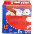Tepelné těsnenie do okien a dverí samolepivé 9x4 mm TYP E biela 6 M