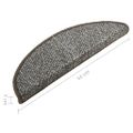 vidaXL Kobercové nášľapy na schody 15 ks antracitové 56x17x3 cm