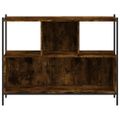 vidaXL Knižnica dymový dub 102x28x77,5 cm kompozitné drevo