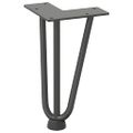 vidaXL Nohy do vlasov pre konferenčný stolík 4 ks, antracitové, 20 cm, masívna oceľ
