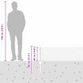 vidaXL Hexagonálny plot s stĺpom 25 x 0,4 m Pozinkovaná oceľ Sieťovina