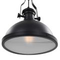 vidaXL Stropná lampa čierna okrúhla E27