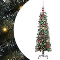 vidaXL Umelý vianočný stromček Zelená 120 cm PVC, plast a oceľ