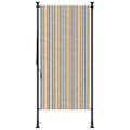 vidaXL Vonkajšia roleta žlto-biela 120x270 cm látka a oceľ