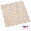 vidaXL Samo-lepiace podlahové dosky Svetlohnedá a biela 30,5 x 30,5 cm