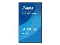 iiyama ProLite LH4366UHSB-B1AG - 42.5" Trieda uhlopriečky (43" zobraziteľný) displej LCD plochý panel - digital signage - so vstavaným prehrávačom médií SoC - Android - 4K UHD (2160p) 3840 x 2160 - čierny rám s matným povrchom