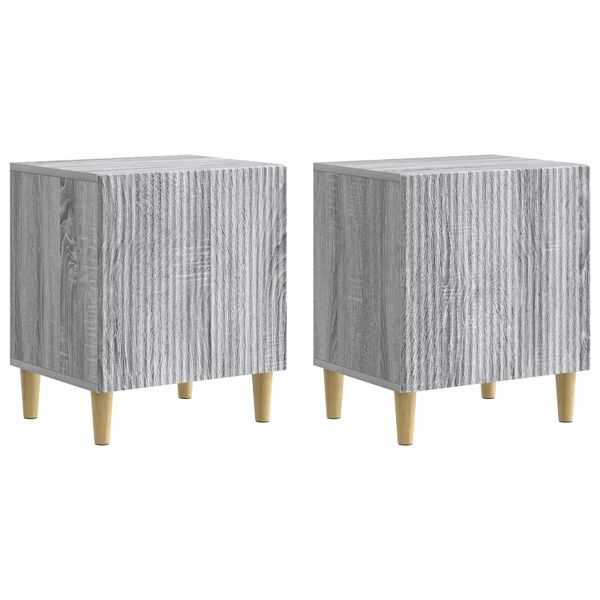 vidaXL Nočný stolík 2 pcs Sivá sonoma 43 x 34,5 x 50 cm