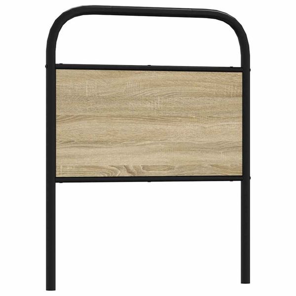 vidaXL Náhradné čelo postele, dub sonoma 80 cm, oceľ a kompozitné drevo