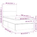 vidaXL Boxspring posteľ s matracom kapučínová 90x200 cm umelá koža