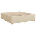 vidaXL Posteľ boxspring s matracom Krémová 180 x 200 cm Látka