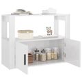 vidaXL Komoda lesklá biela 80x30x60 cm spracované drevo