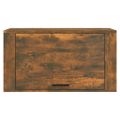 vidaXL Nástenný botník dymový dub 70x35x38 cm borovicový masív