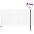 vidaXL Zvarené pletivo s podperami 10 x 1,4 m PVC potiahnutá oceľ Sivá