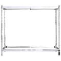 vidaXL 2-posch. stojany na pneumatiky 2ks strieborné 110x40x110cm oceľ