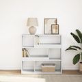 vidaXL Knižnica/deliaca stena biela 100x33x94,5 cm