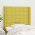 vidaXL Čelo postele so záhybmi zelené 83x16x118/128 cm látka