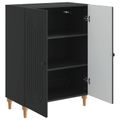 vidaXL Servírovacia skriňa Čierna 66 x 34,5 x 90 cm Kompozitné drevo
